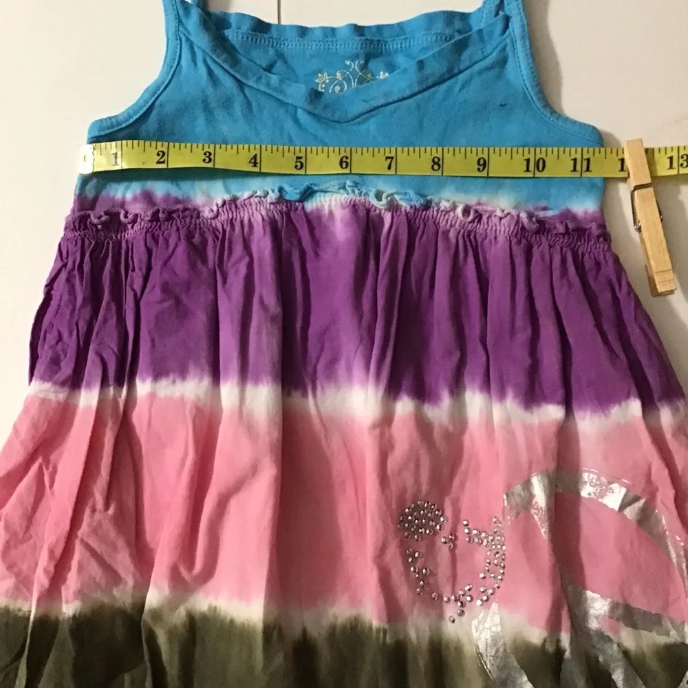 The Children's Place Dress Girls Sz 6 Blue Tie Dye Sleeveless Camisole Boho - Picture 6 of 11